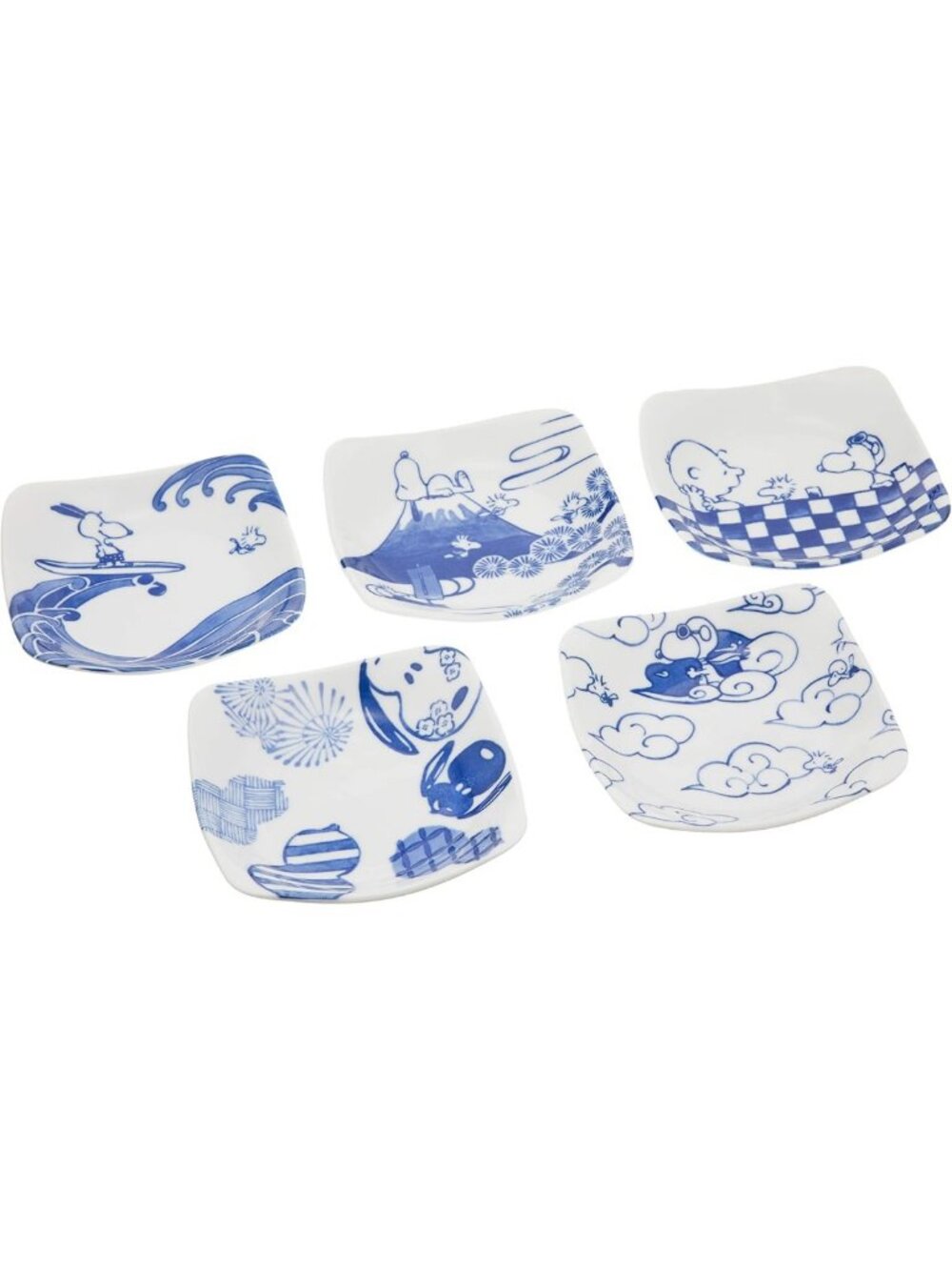 Colorful 5-Piece Angle Plate Set - Fun Design, Perfect for Home Decor & Dining